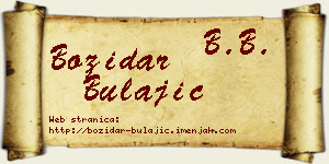 Božidar Bulajić vizit kartica